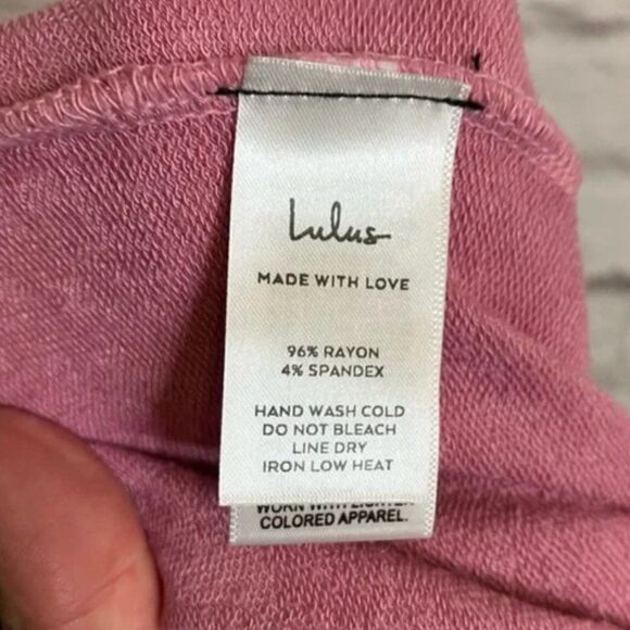 Lulu's NWT Pink Terry Cloth Drawstring Tank Jumpsuit Size XS - Picture 7 of 8